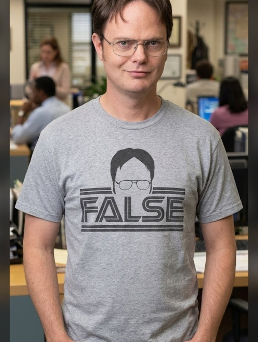 Ripple Junction Gray 'FALSE' The Office Graphic Tee